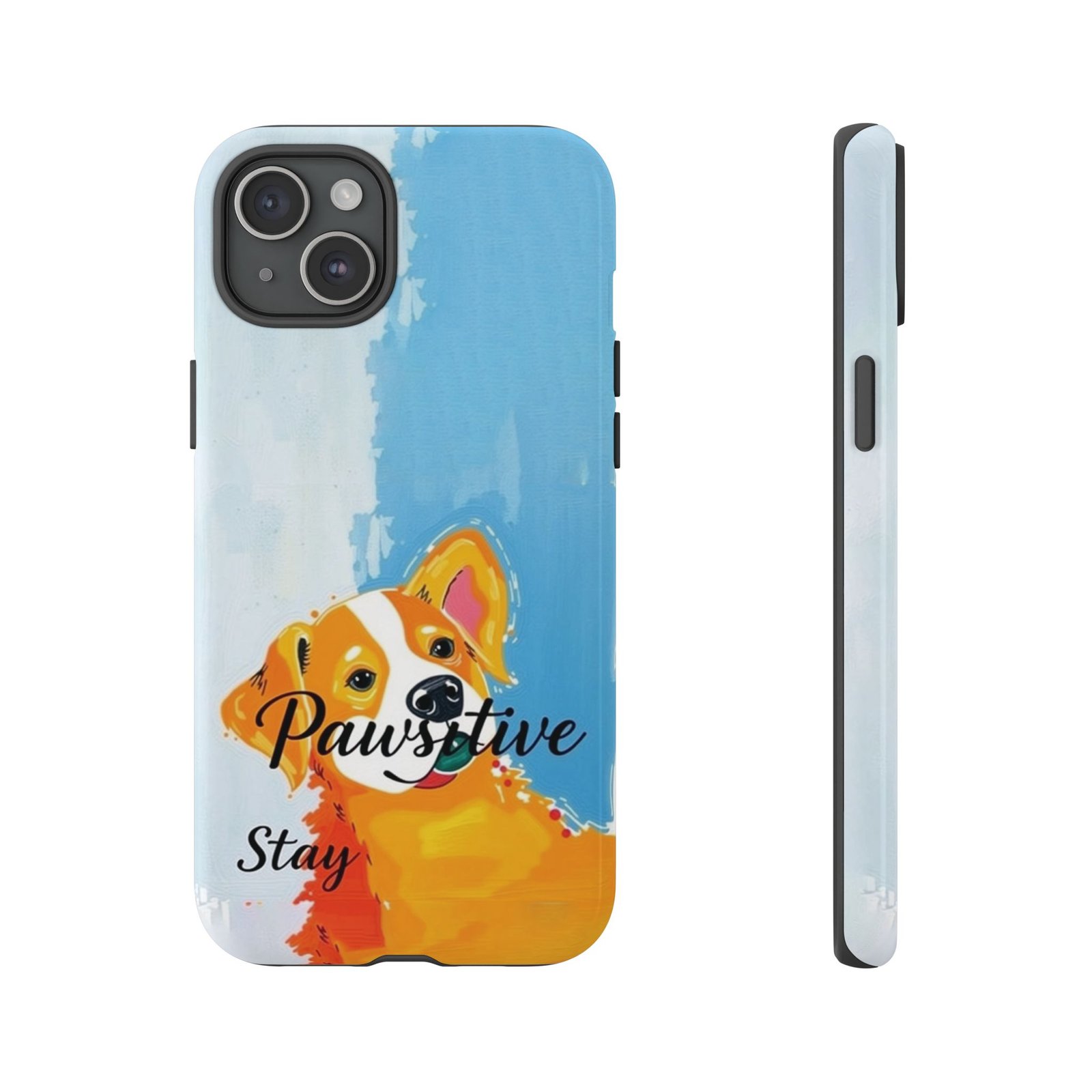 Stay Pawsitive Corgi Phone Case | Funny Dog Mom Gift, Cute Pet Lover iPhone & Samsung Cover | CleoCloudy™ Glossy Protective Case - Image 83