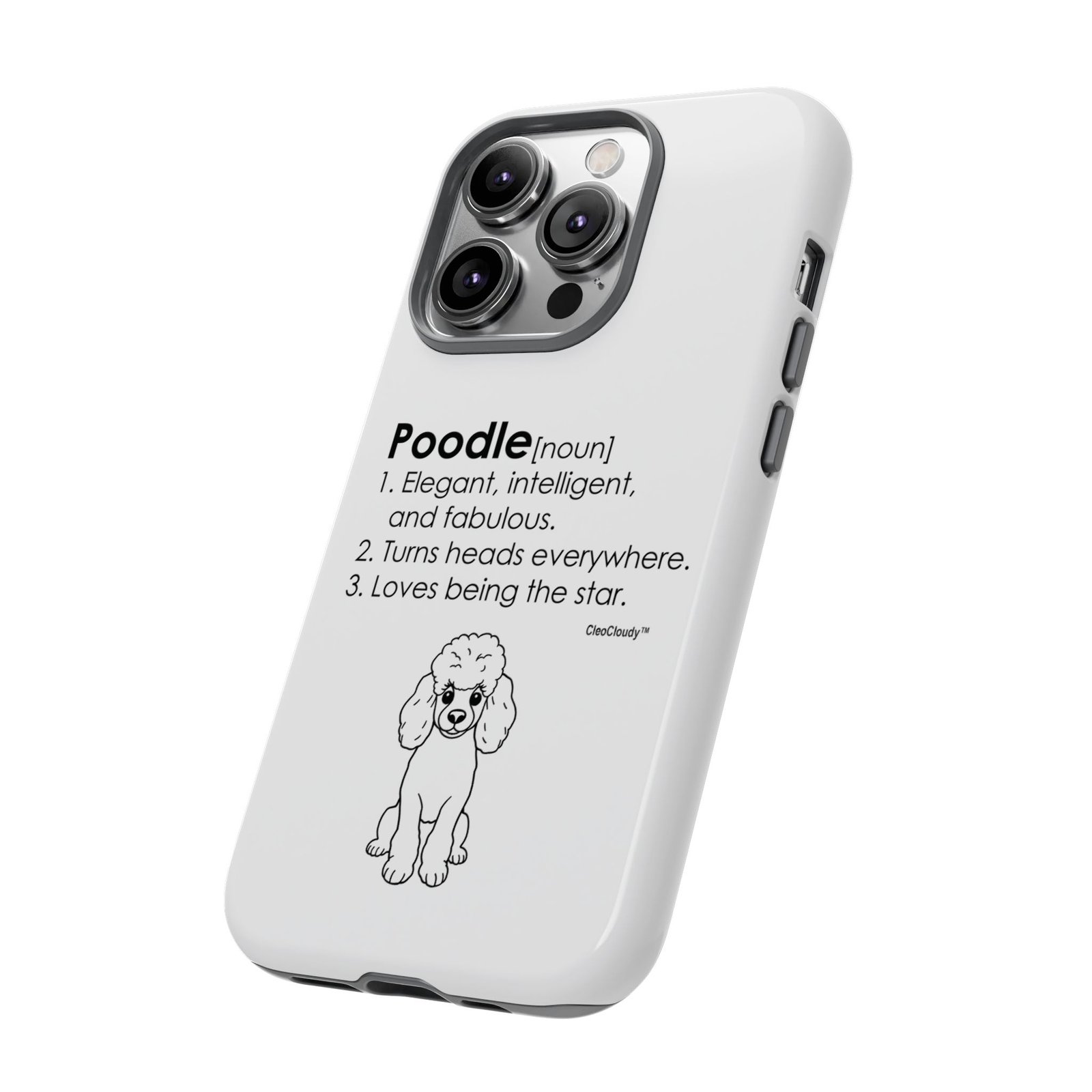 Poodle Definition Phone Case | Glossy Tough iPhone, Samsung & Pixel Cover - Image 49