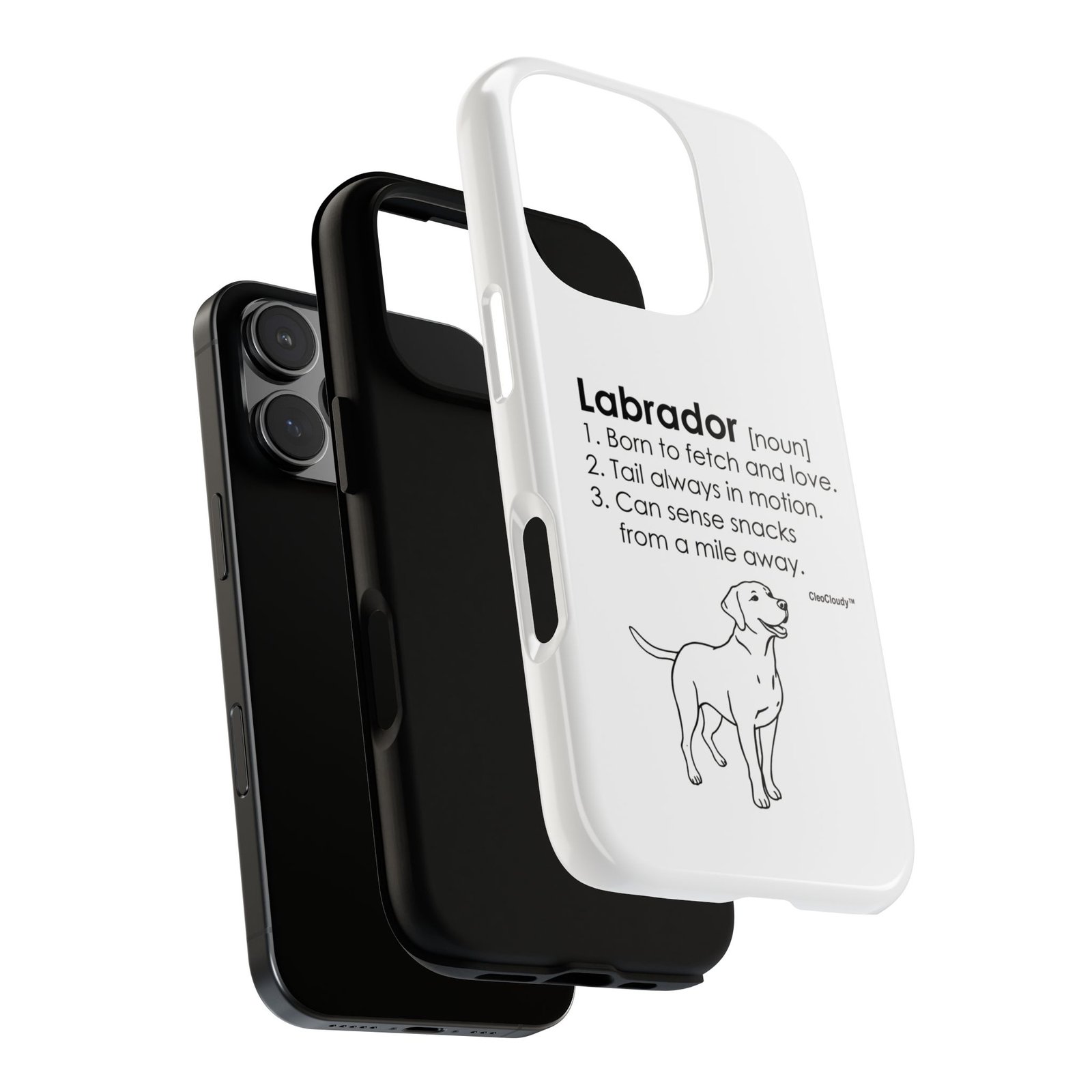 Labrador Definition Phone Case | Minimalist Dog Lover Gift | Glossy Tough iPhone, Samsung & Pixel Cover - Image 122