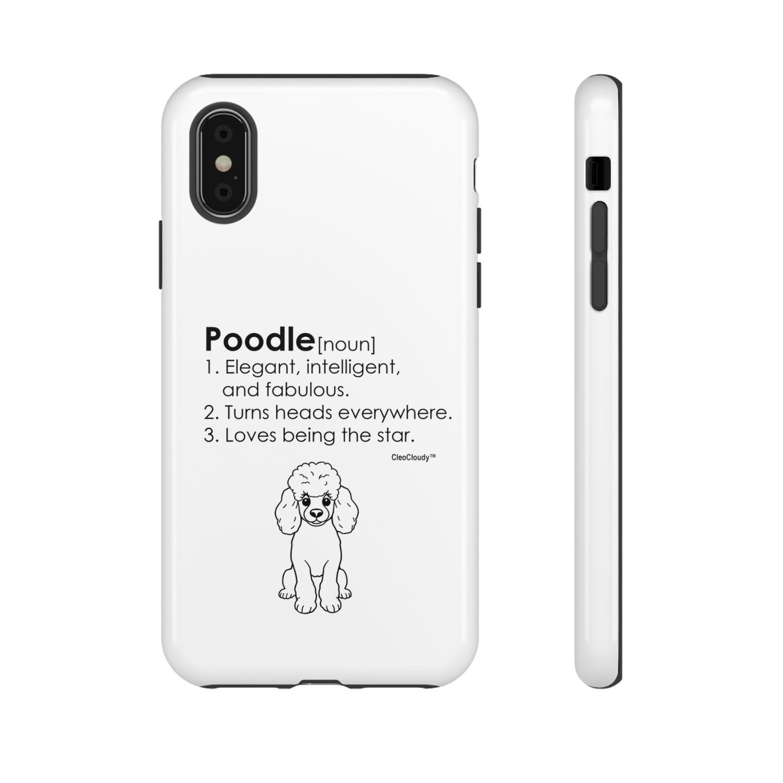 Poodle Definition Phone Case | Glossy Tough iPhone, Samsung & Pixel Cover - Image 5