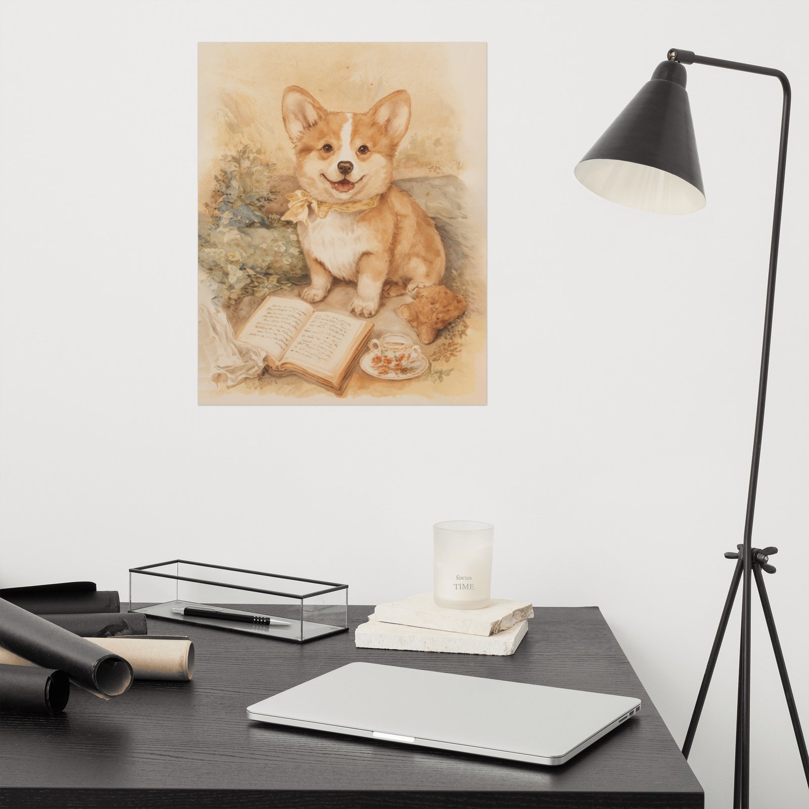 Museum Quality Corgi Art Print “Grow” | Dog Nursery & Farmhouse Decor | Giclée Poster CleoCloudy™ - Image 5