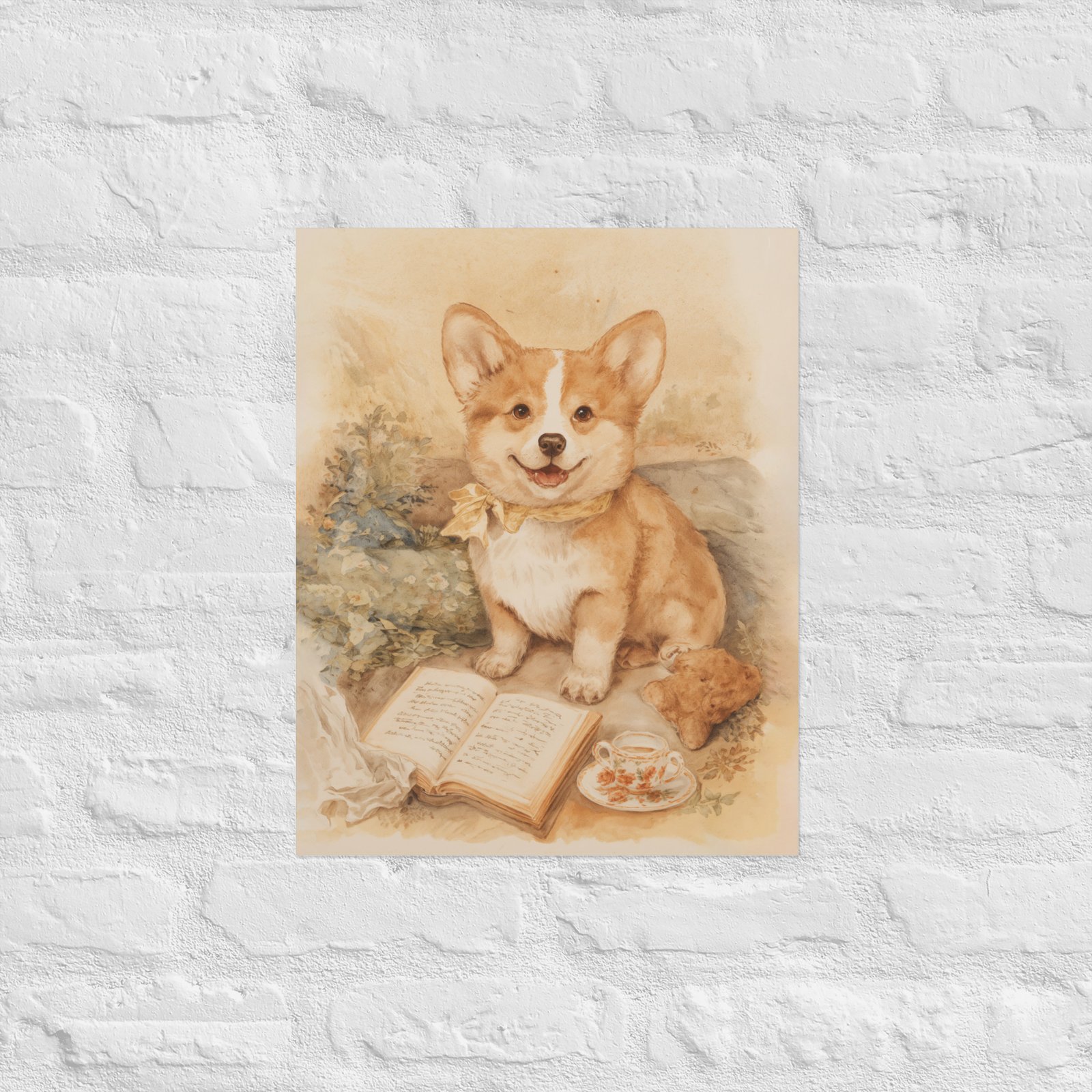 Museum Quality Corgi Art Print “Grow” | Dog Nursery & Farmhouse Decor | Giclée Poster CleoCloudy™ - Image 6