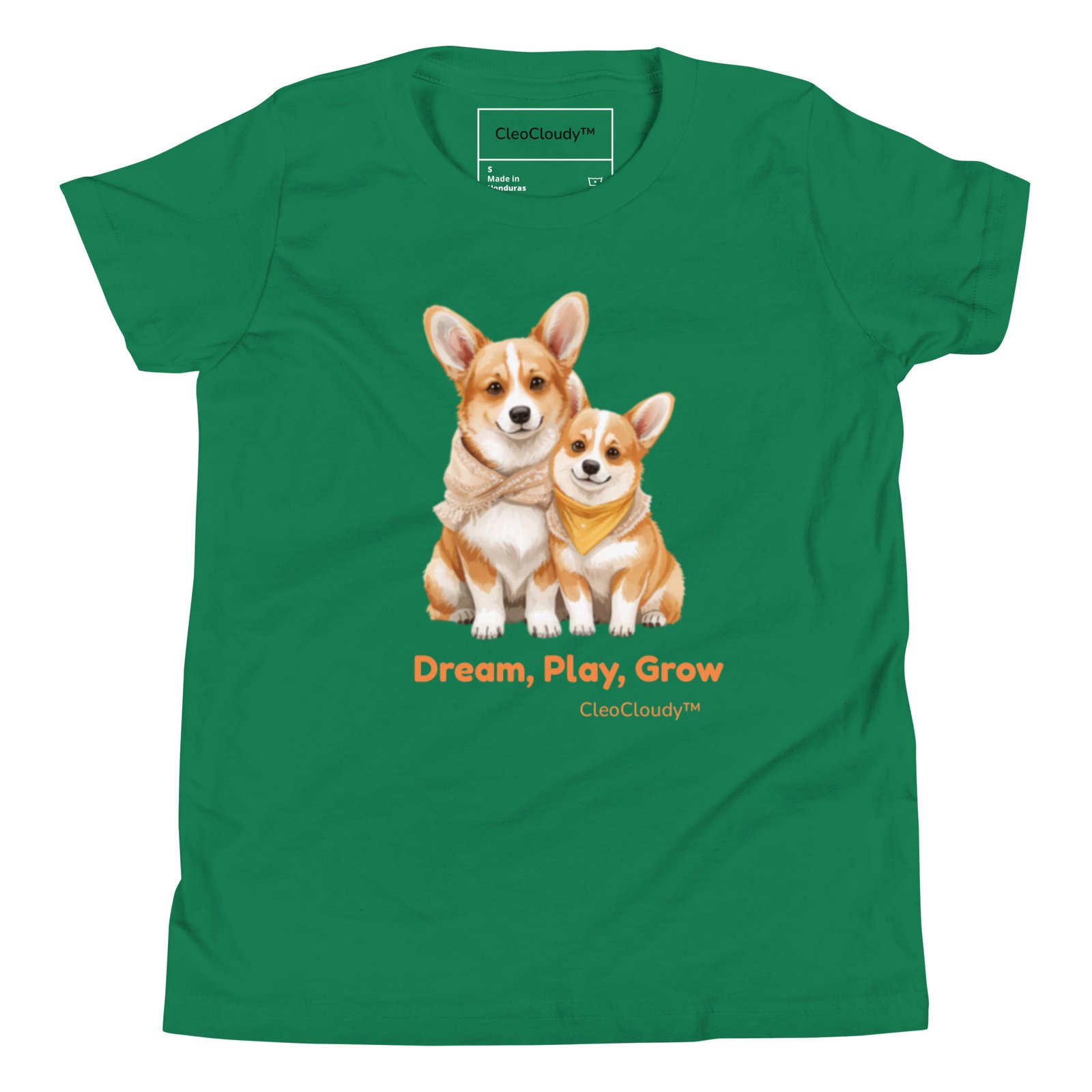 Corgi Dog Kids T-Shirt | Cute Dog Graphic Tee | Youth Bella+Canvas 3001Y | Gift for Kids & Families | CleoCloudy™ - Image 10