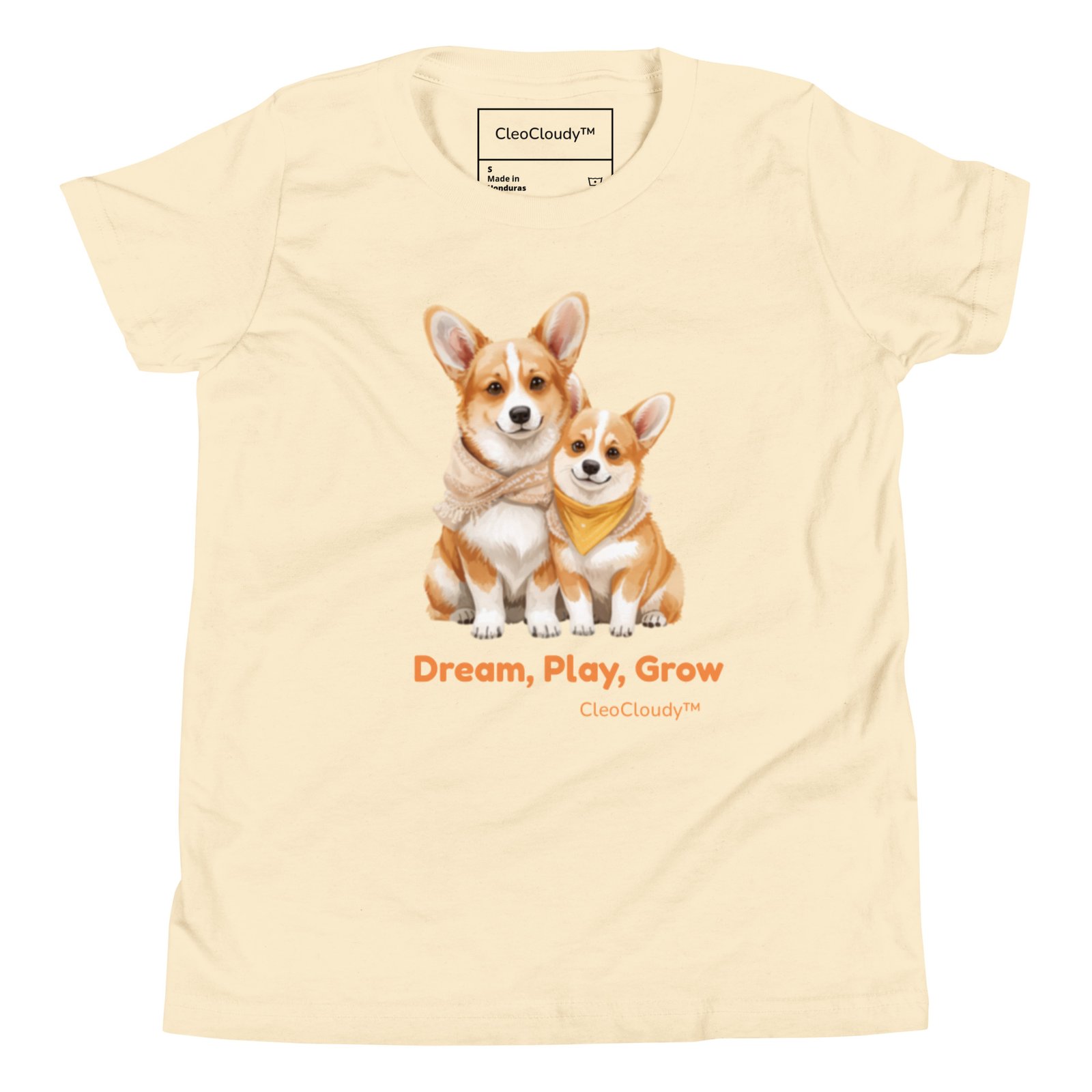 Corgi Dog Kids T-Shirt | Cute Dog Graphic Tee | Youth Bella+Canvas 3001Y | Gift for Kids & Families | CleoCloudy™ - Image 19