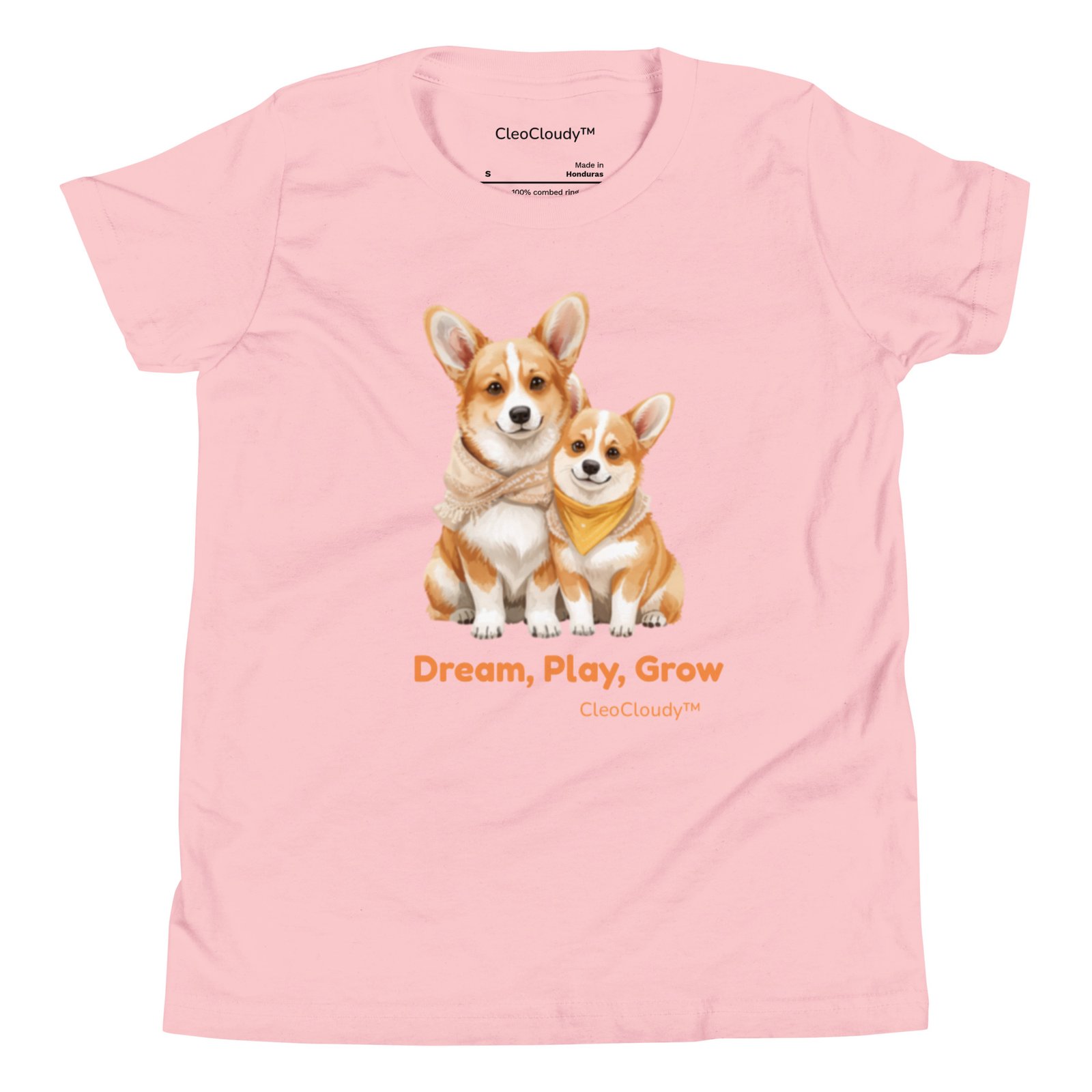 Corgi Dog Kids T-Shirt | Cute Dog Graphic Tee | Youth Bella+Canvas 3001Y | Gift for Kids & Families | CleoCloudy™ - Image 14