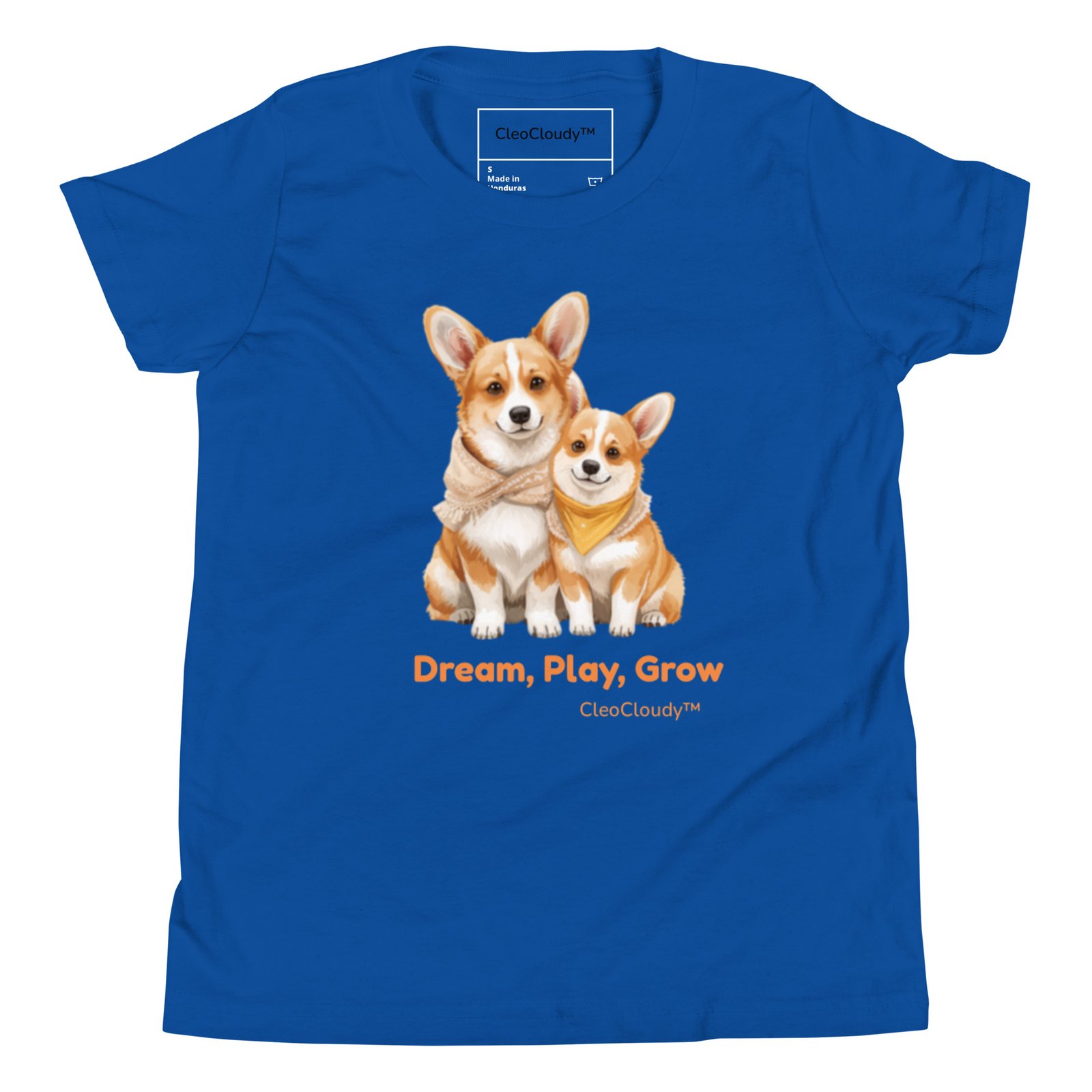 Corgi Dog Kids T-Shirt | Cute Dog Graphic Tee | Youth Bella+Canvas 3001Y | Gift for Kids & Families | CleoCloudy™ - Image 17