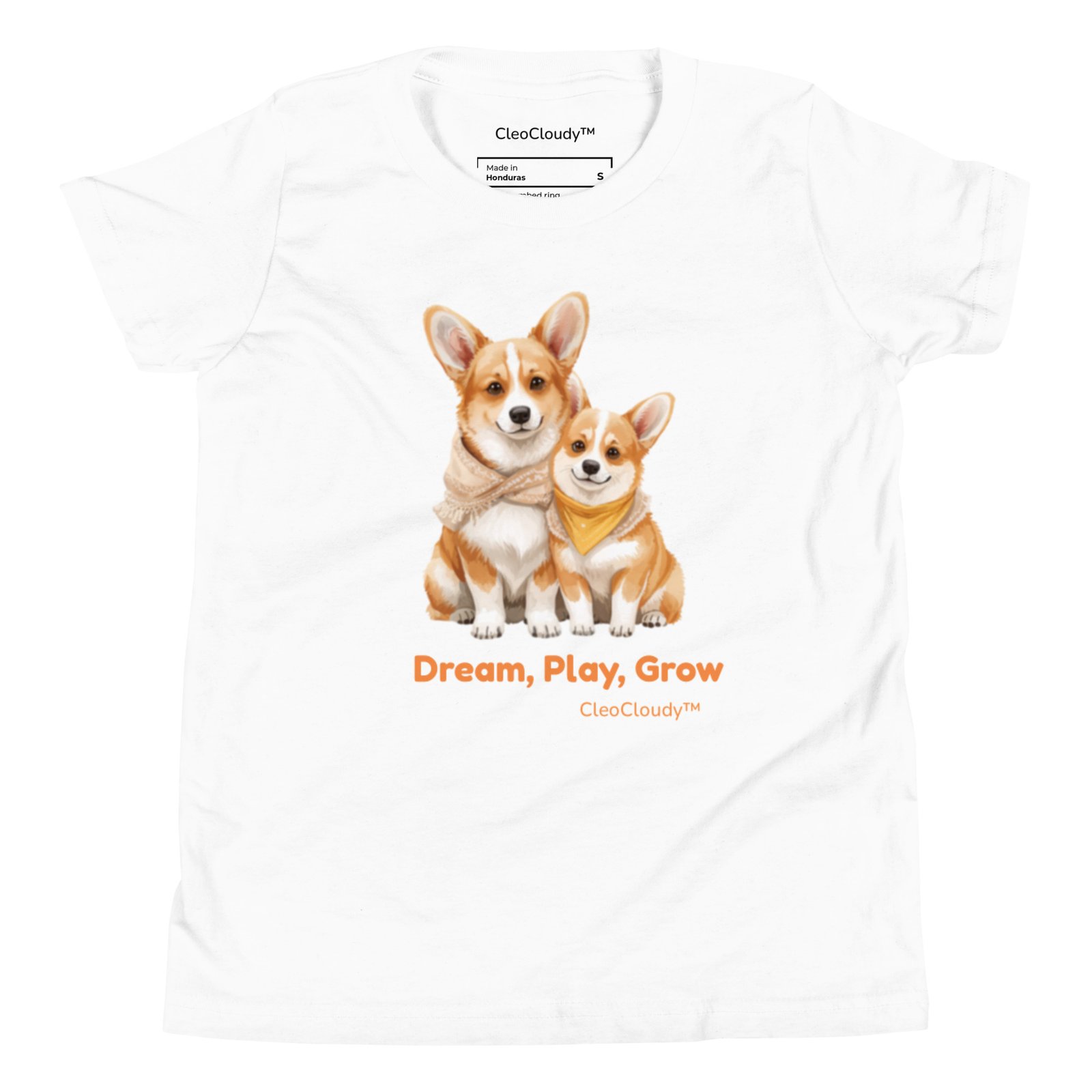Corgi Dog Kids T-Shirt | Cute Dog Graphic Tee | Youth Bella+Canvas 3001Y | Gift for Kids & Families | CleoCloudy™ - Image 18